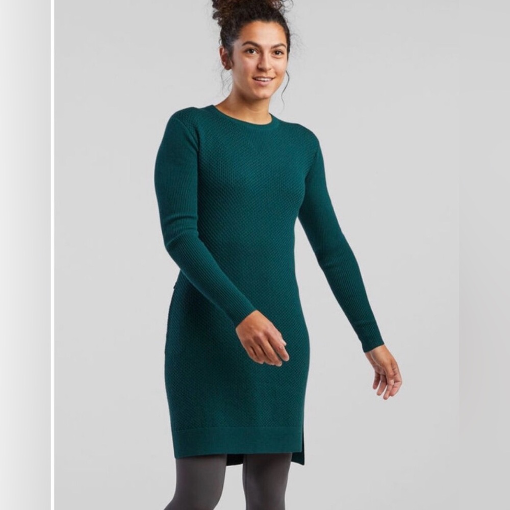Title Nine Teal Woolicious Sweater Dress